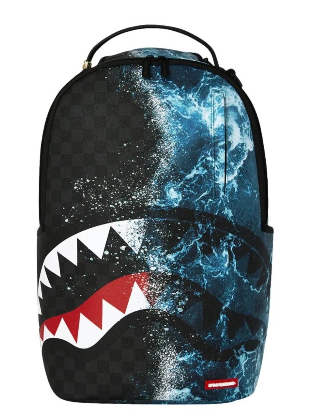 Sprayground HIGH TIDE Check Backpack🔥New Black Bookbag Large School Bag